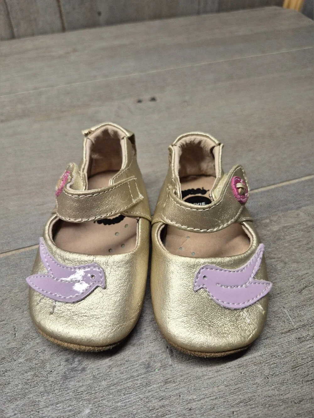 Livie & Luca Pio Pio Maryjane’s Metallic Gold (Girls Size 0-6 Months)